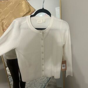 Cyrus Women's Cream Button-Down Cardigan